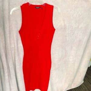 NWOT/ Marciano Bandage Bodycon, Hot Red Dress, sleeveless.